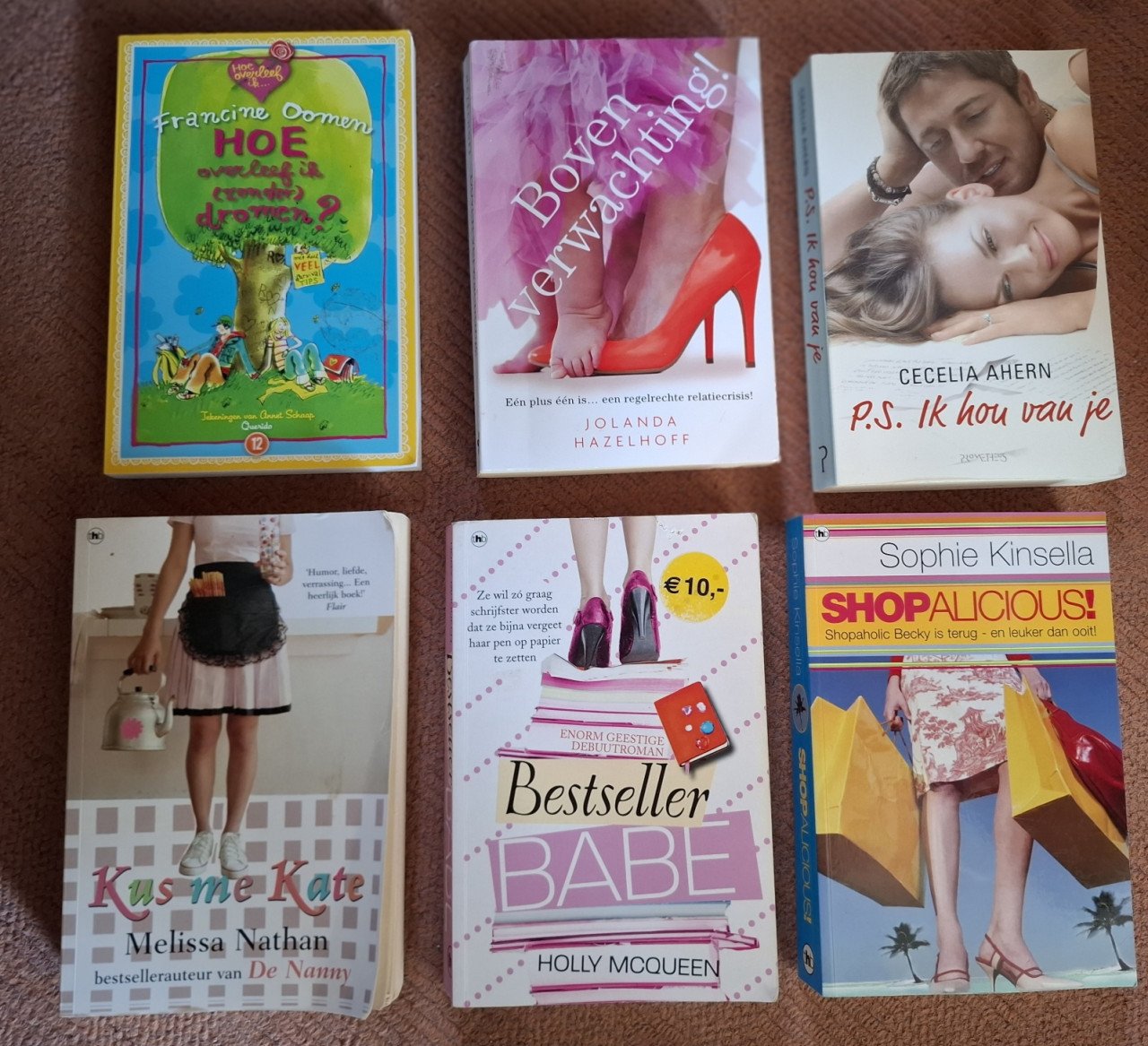Diverse chicklits, lekker-lui-lezen-romans vol humor en romantiek