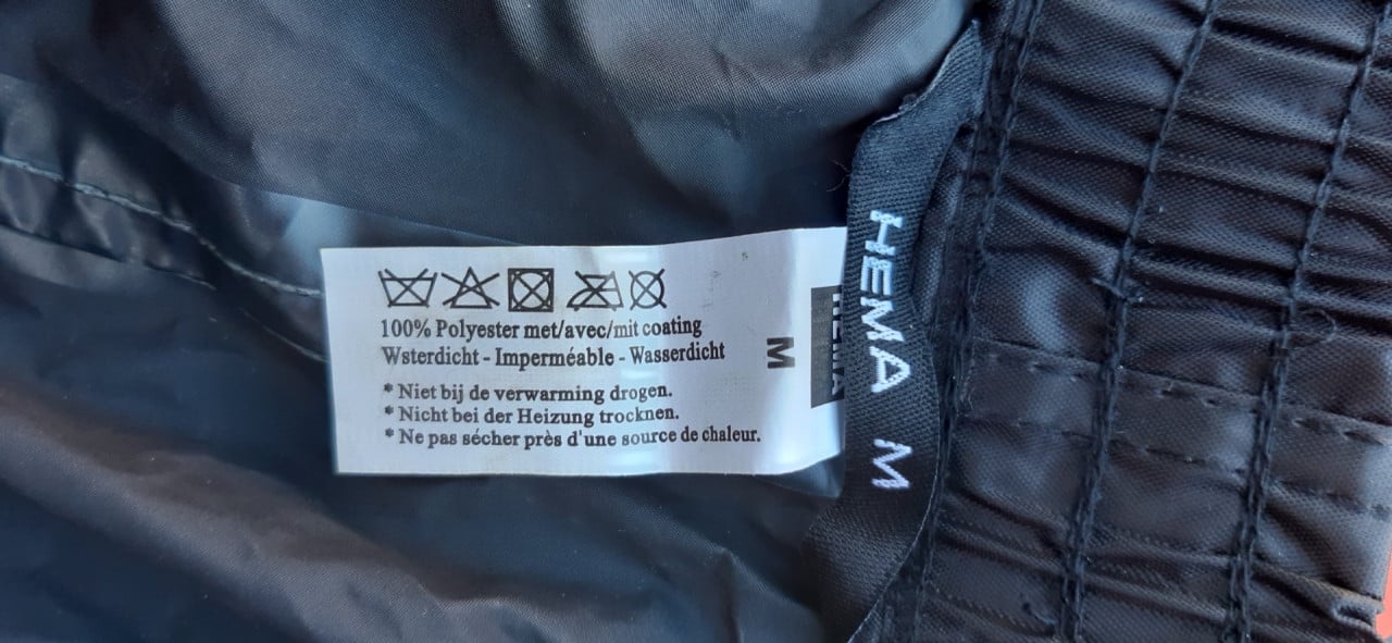 HEMA regenpak volwassenen, regenjas met capuchon