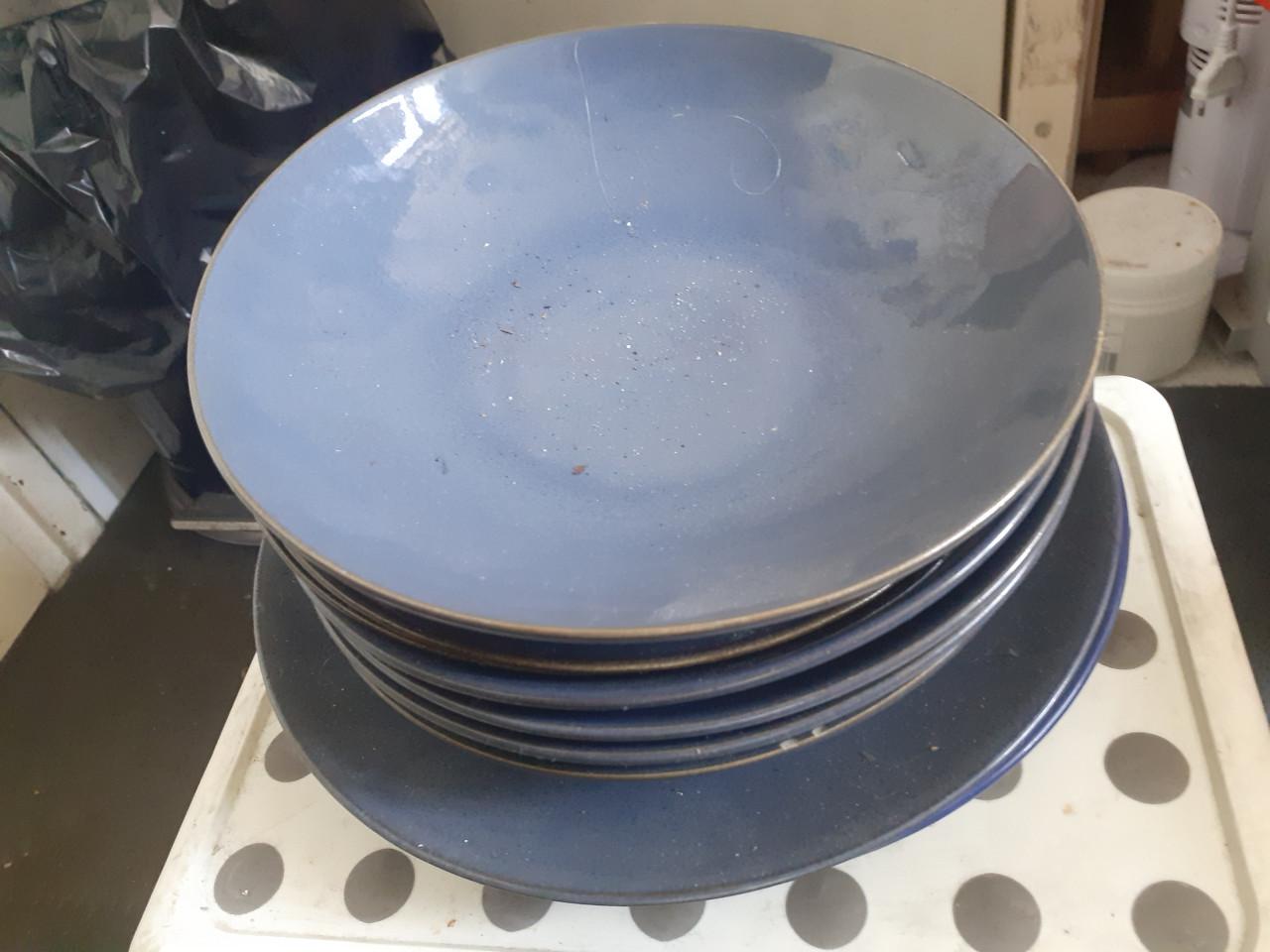 4 x Ontbijt Servies grijs & wit IKEA & BLOKKER.... 50 stuks..!!