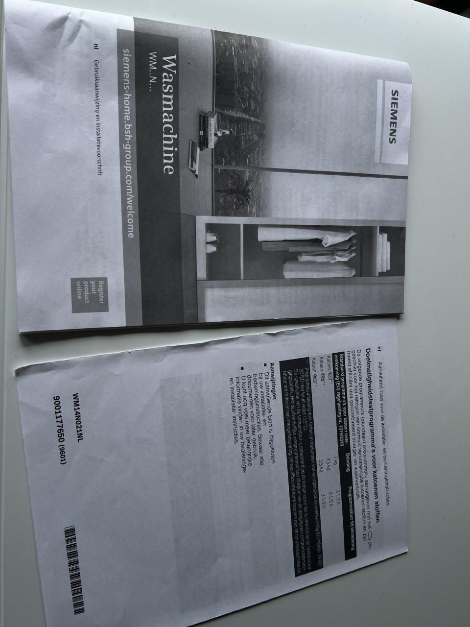 A+++ klasse Siemens WM14N272NL iSensoric 7 kg. 1400 toren