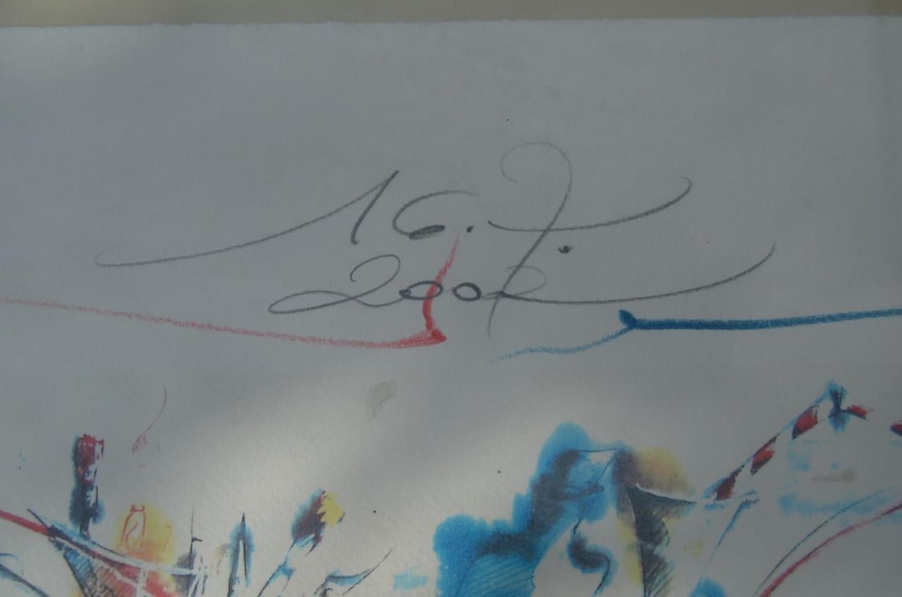 Grote litho 'Kreeft' gesigneerd 'Edmond'