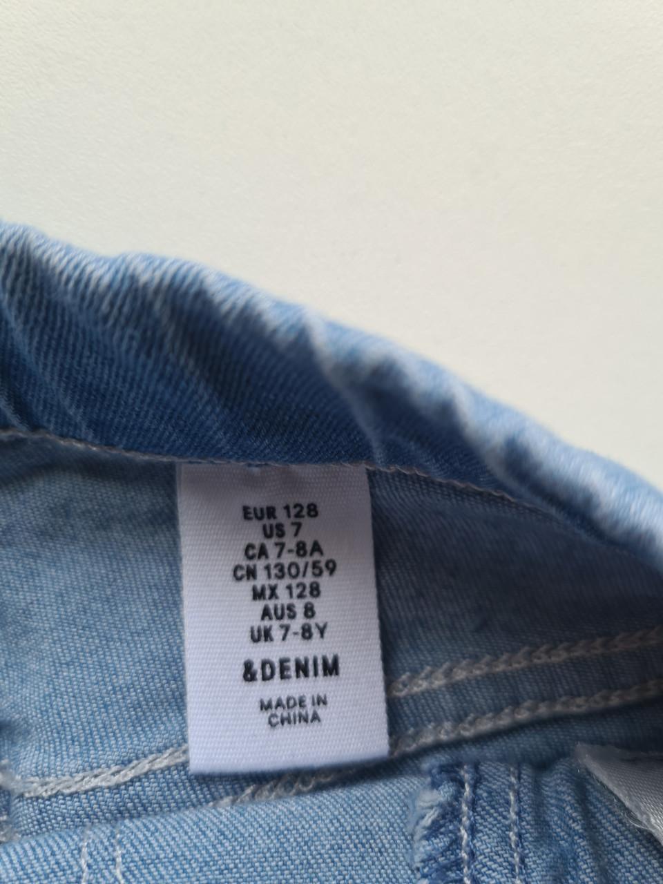 Licht blauw spijkerstof rokje van Denim Maat 128