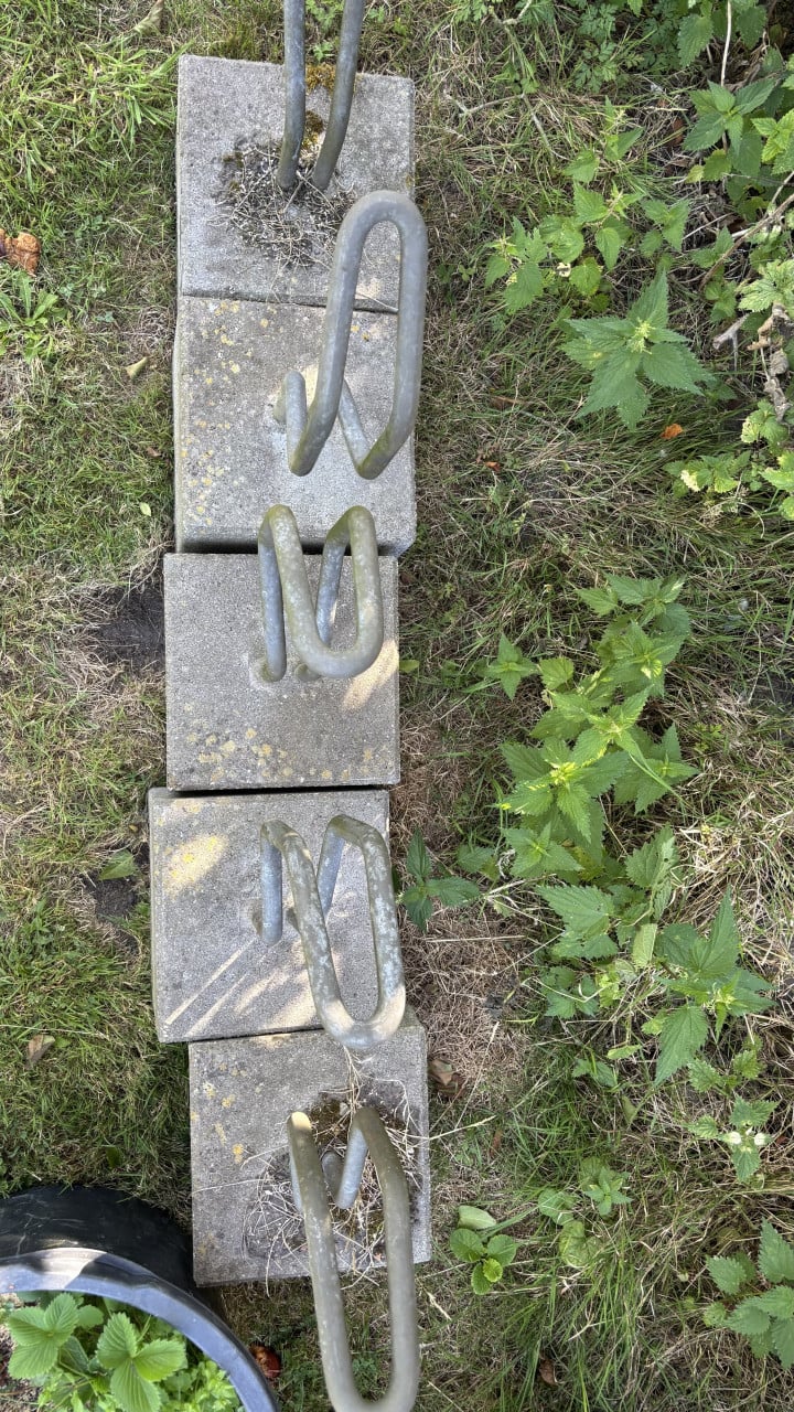 6x Fietsenrek beugel met betonnen voet