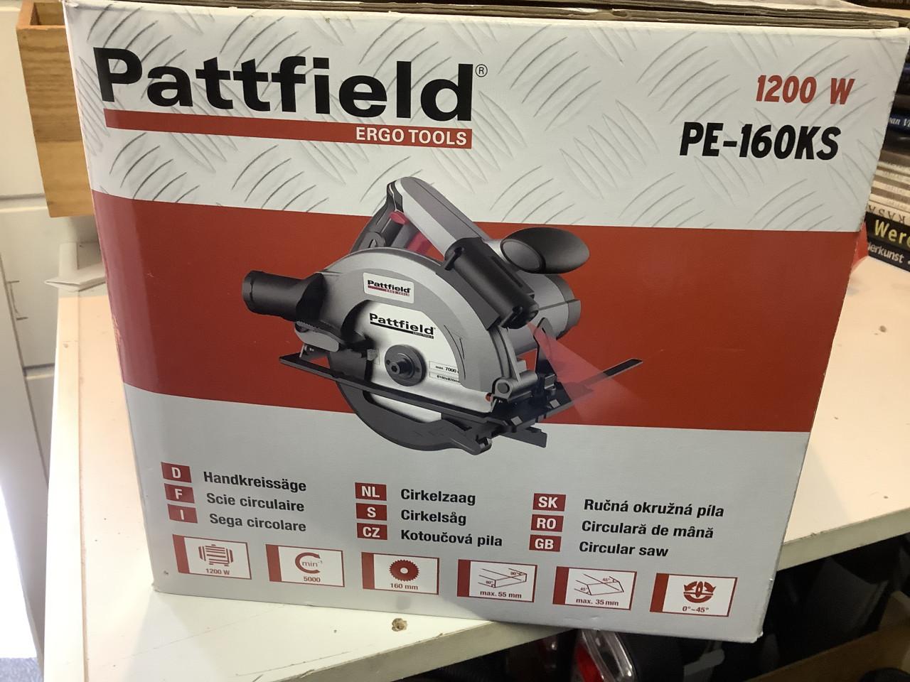 Pattfield cirkelzaag, model PE-160KS, met een vermogen van 1200 wat