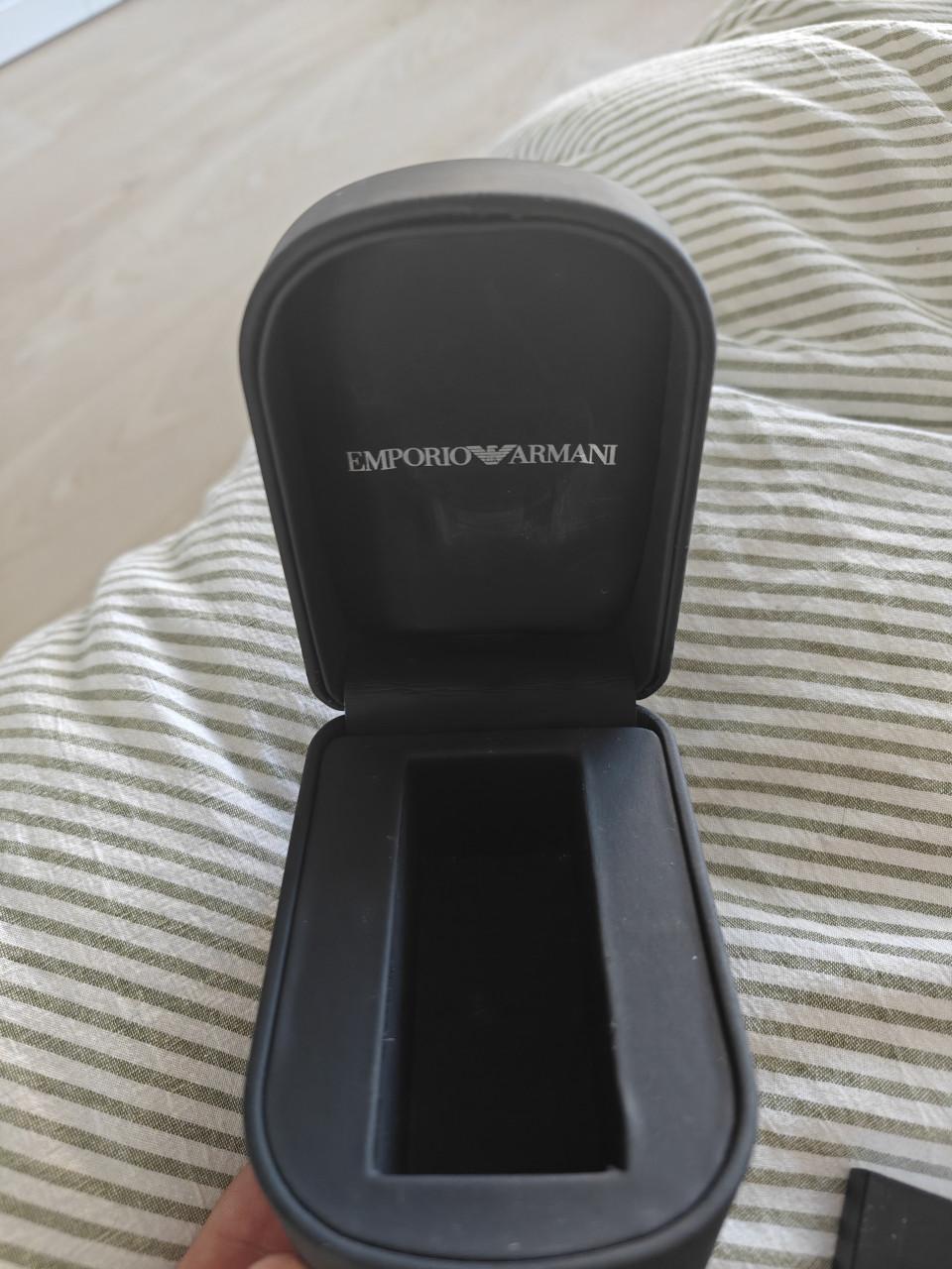 Armani zwart RVS herenhorloge