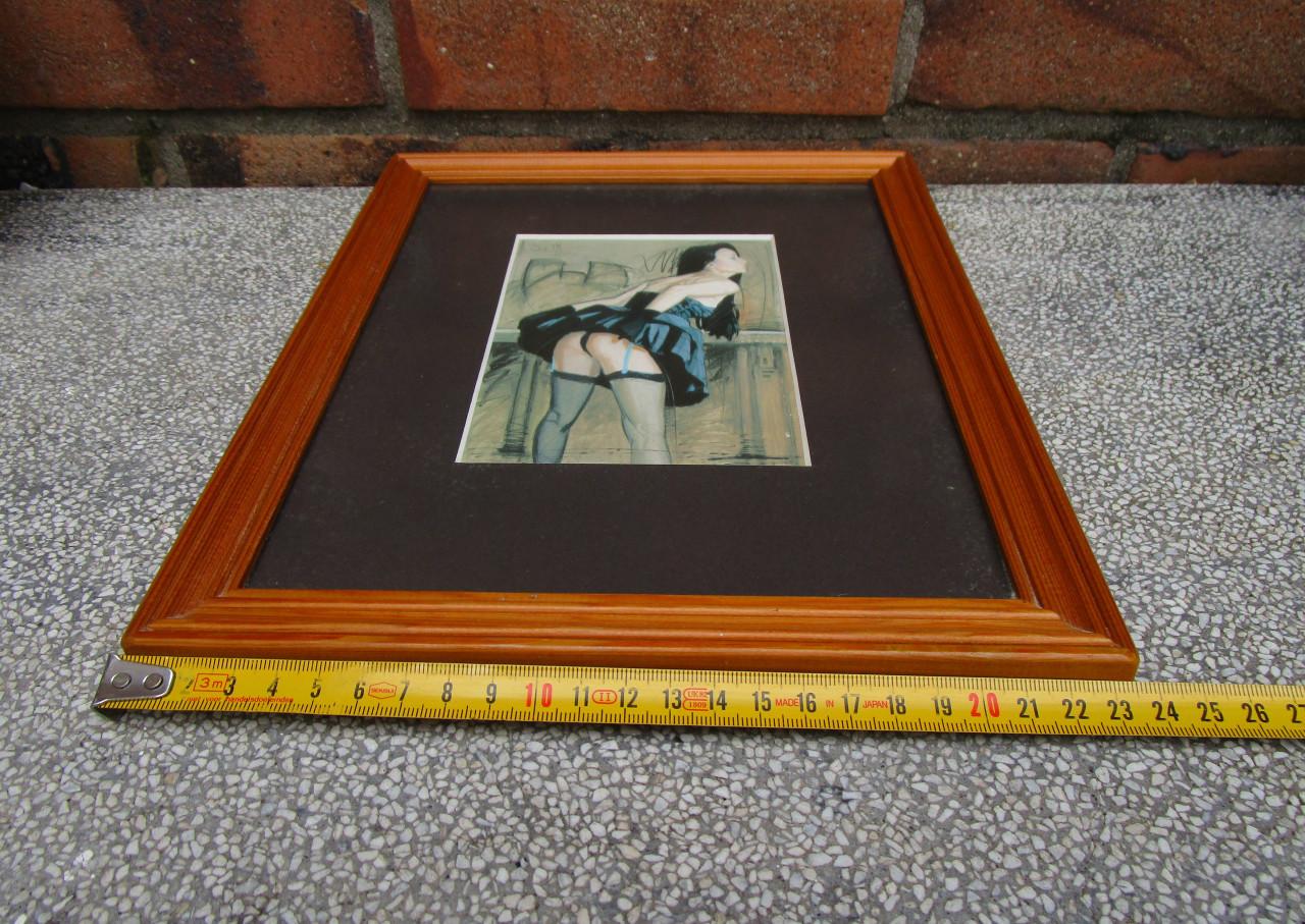 Ingelijste tekening van een vrouw