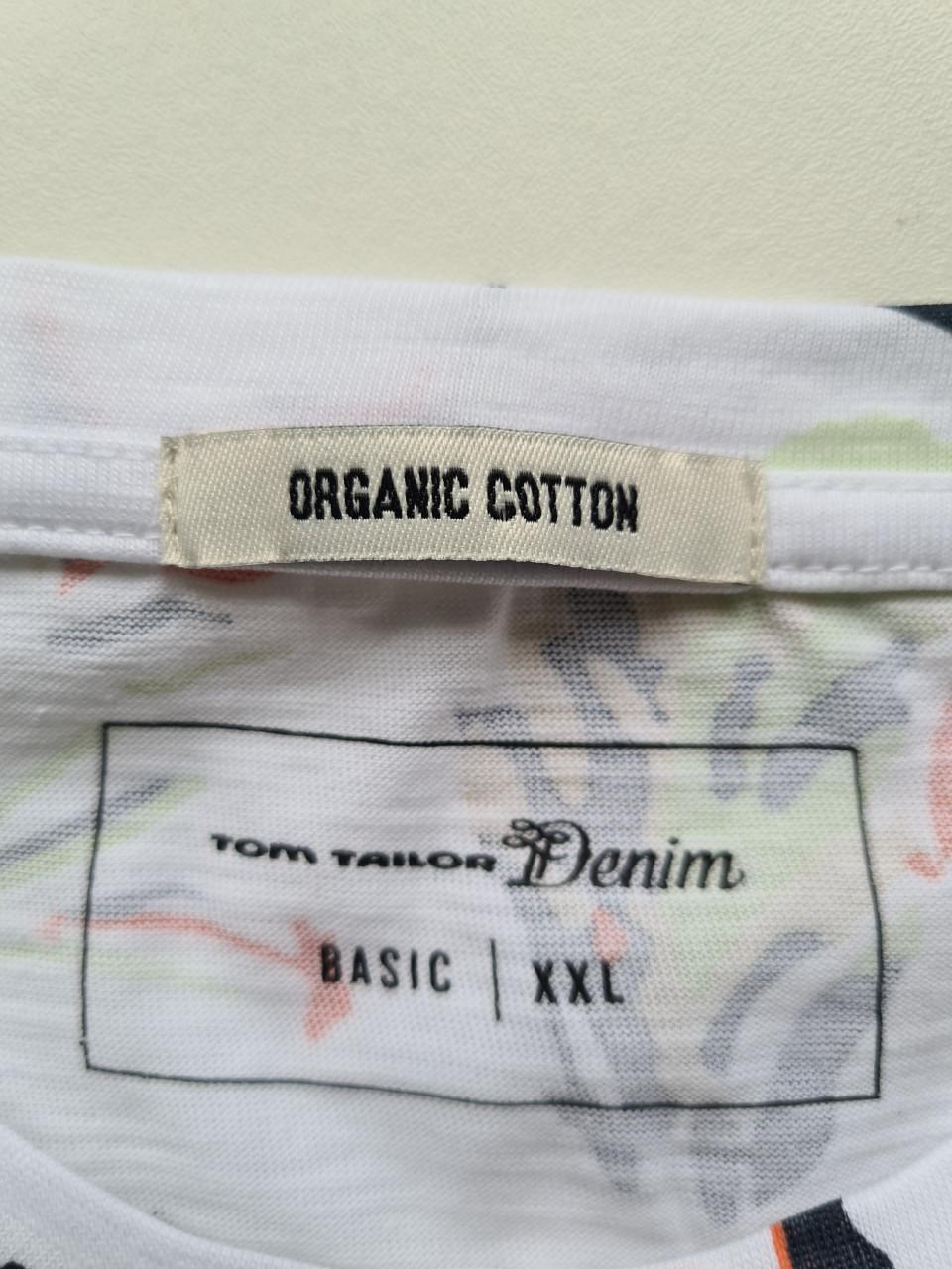 Nieuw Tom Tailor wit , bedrukt T-shirt  Maat XXL