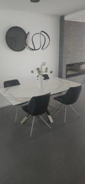 Antraciet eetkamerstoelen 4 stuks