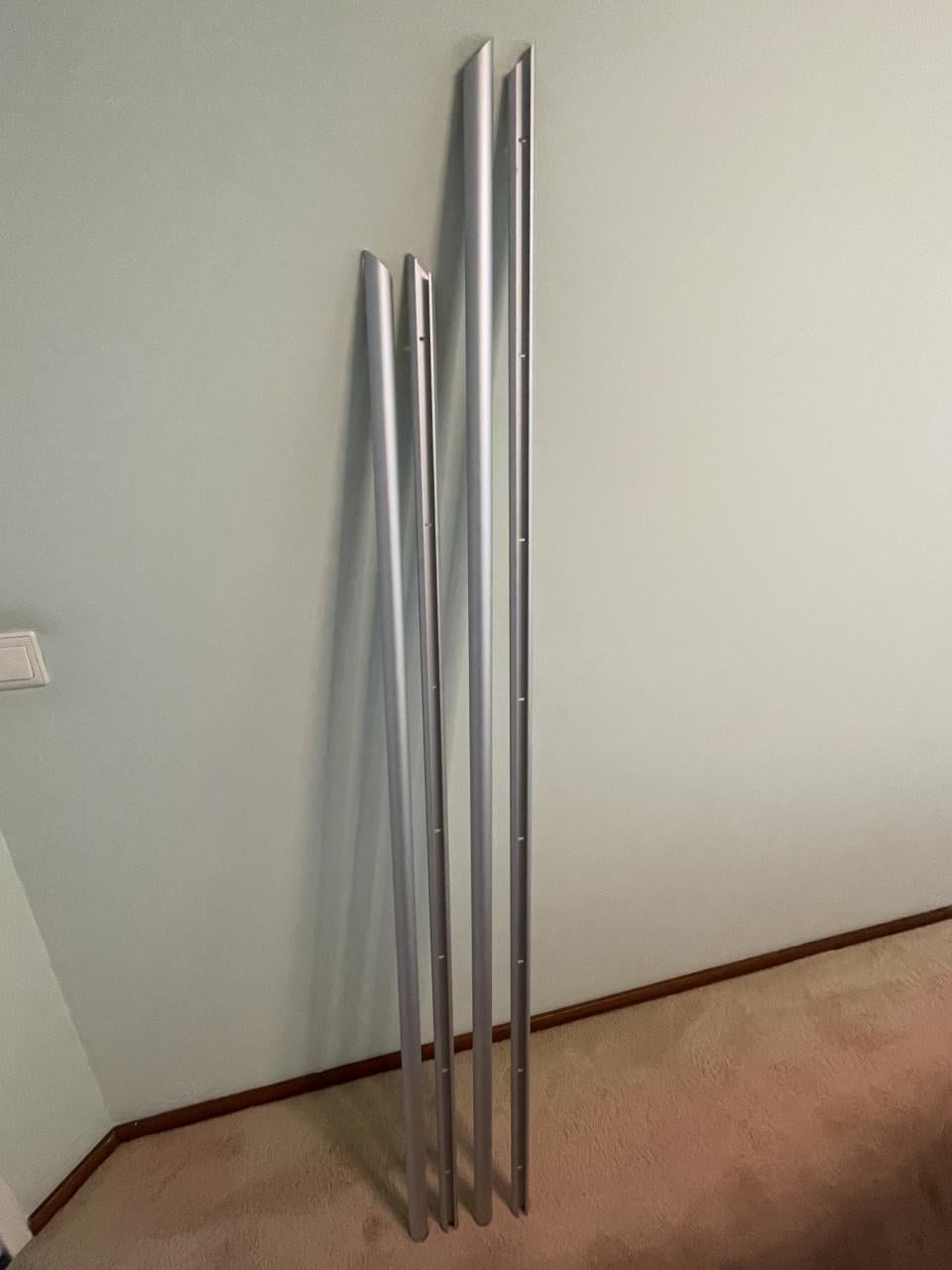 Kabelgoot, 2 lengtes, geadoniseerd aluminium