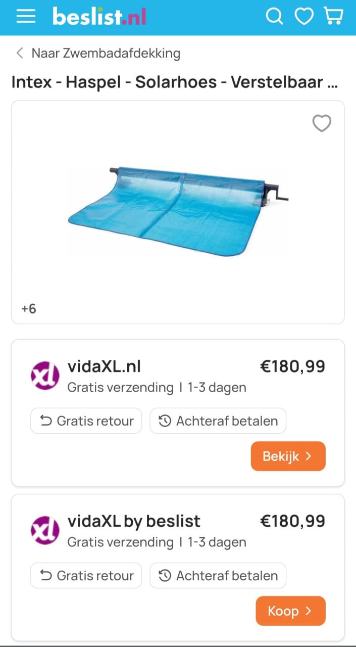Intex Oprolsysteem solarzeil (noppenfolie)zwembad