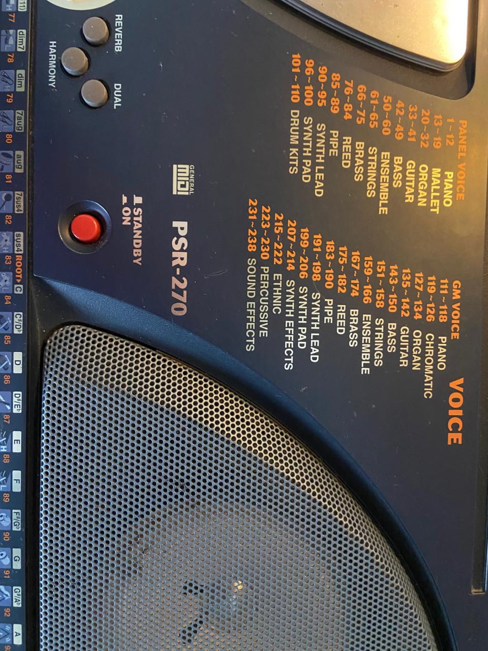 YAMAHA PSR-270 Keyboard