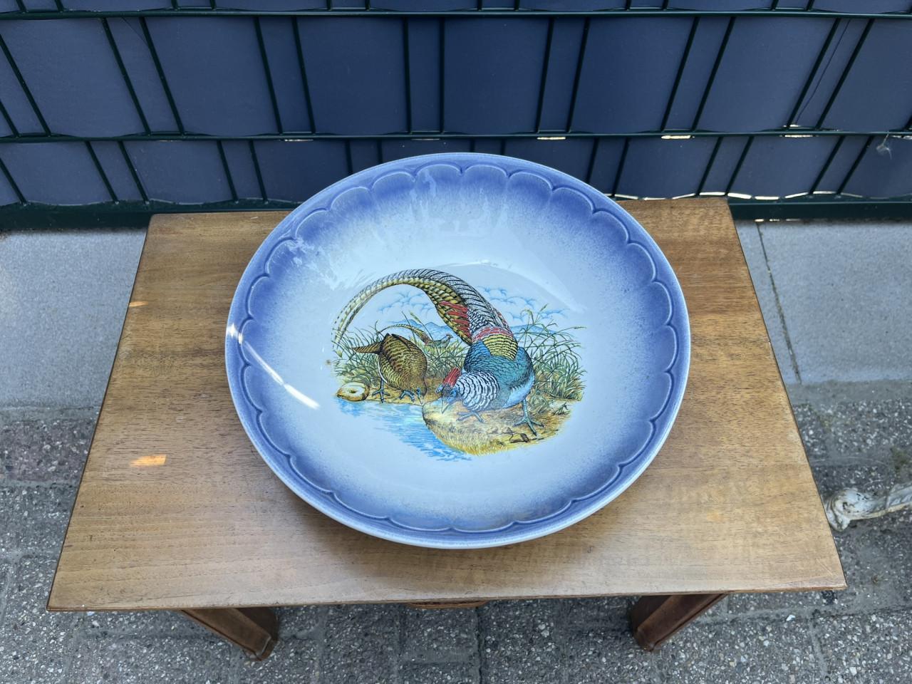 Grote vintage Italiaanse keramische schaal Carm Ceramica