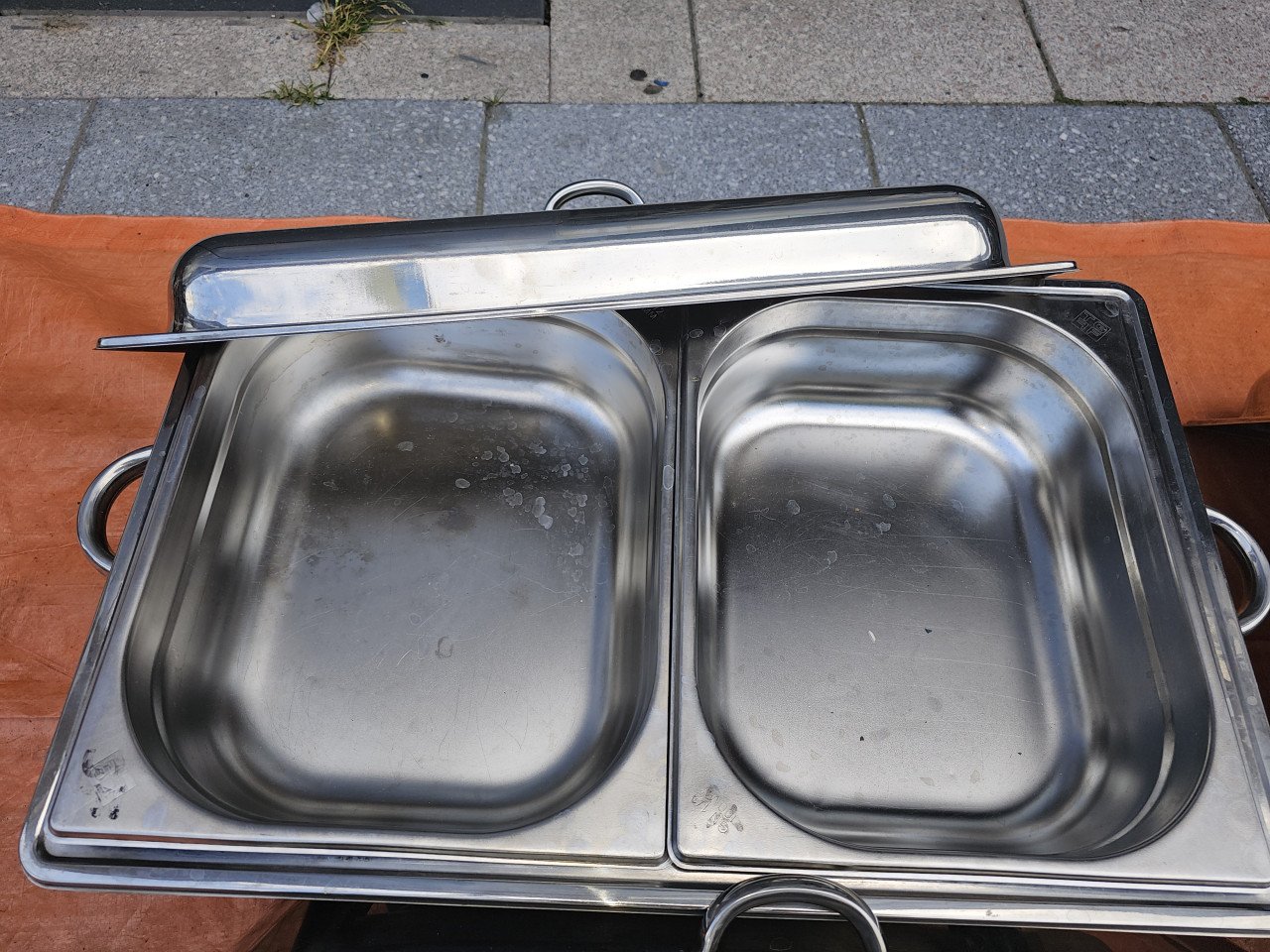 Set van 3 dekschalen met verschillende schalen voor er in te doen