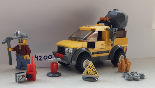 Lego City 4200: mijnbouw truck met mijnwerker