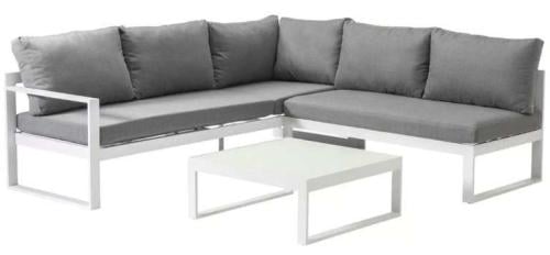 Luxe Aluminium Loungeset met Tafel nieuw in doos
