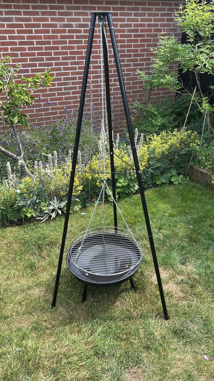 3 poot barbecue vuurkorf als nieuw