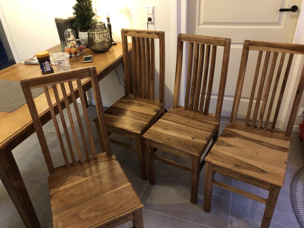 4 stevige eetkamerstoelen zware kwaliteit