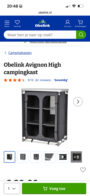 Camping kast hoog