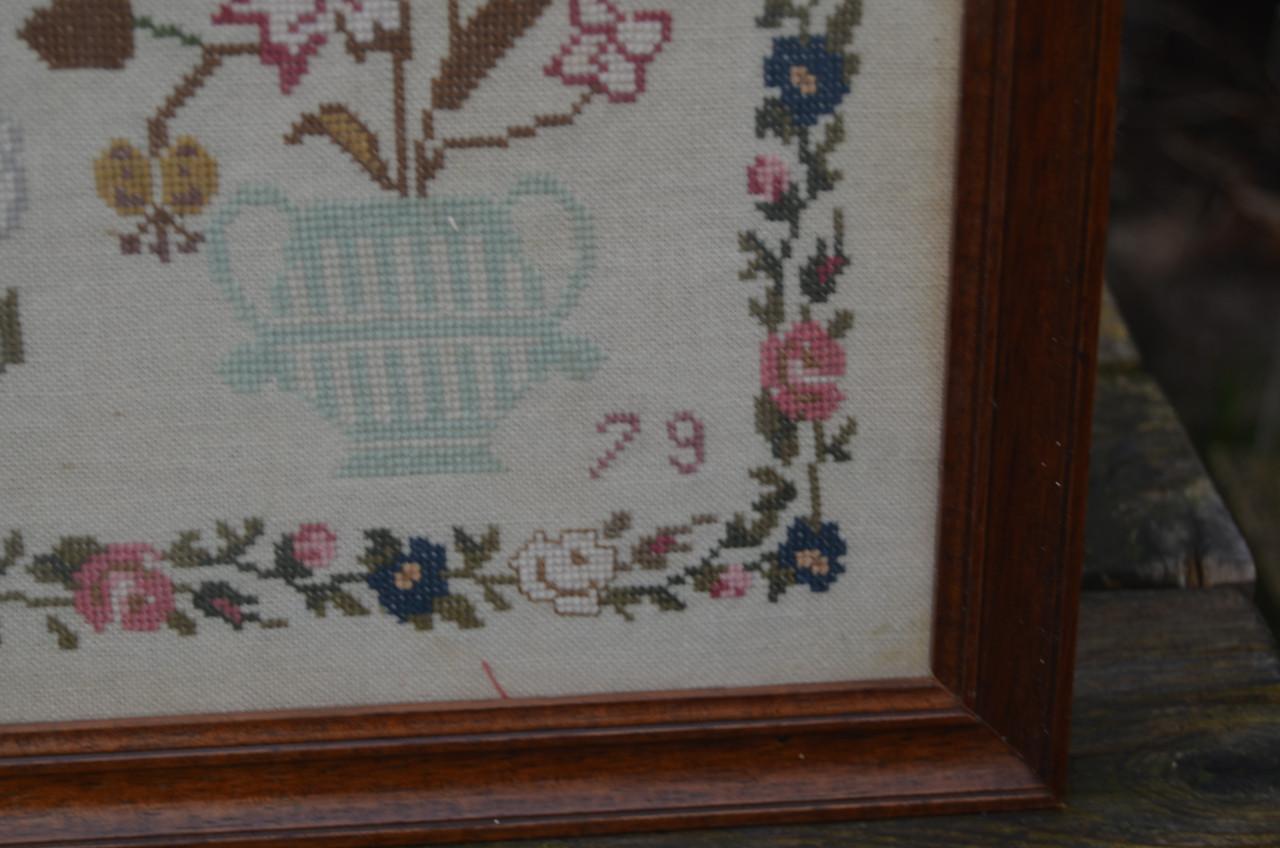 Flink borduurwerk, merklap. 1979