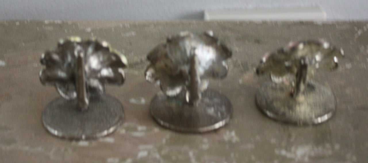 Set van 3 metalen pastelkleur bloemetjes met knijper