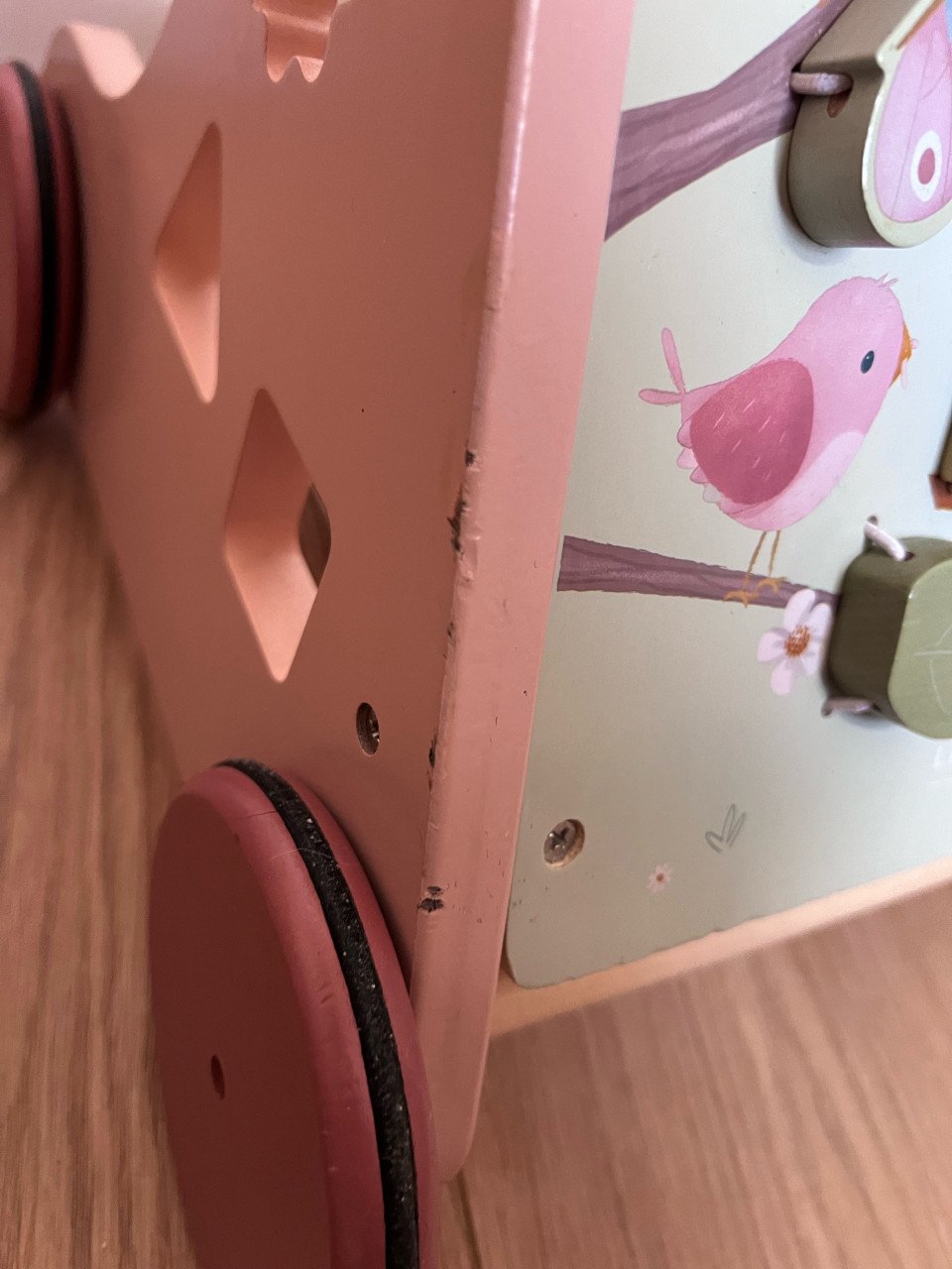Roze little dutch loopwagen