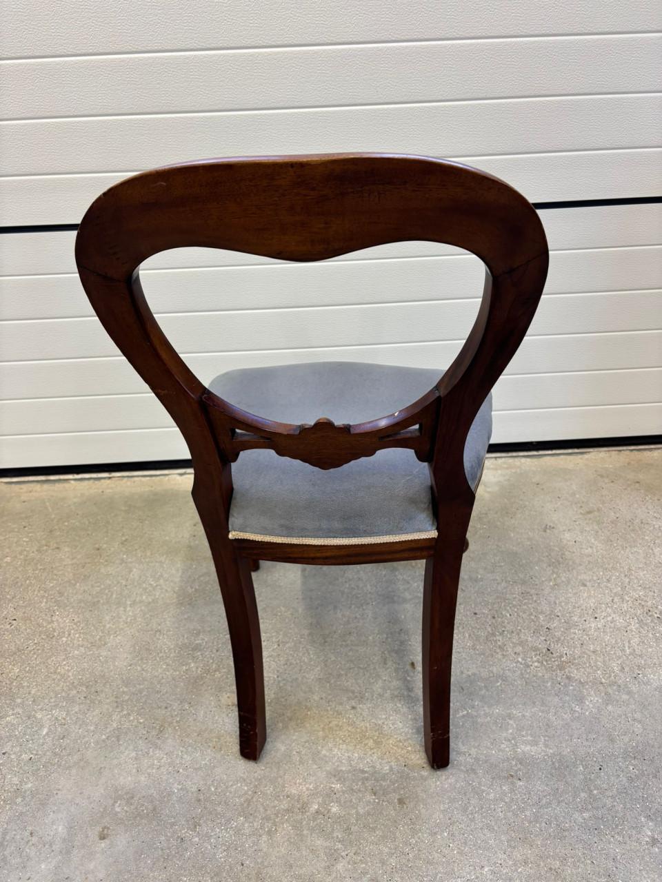 6x biedermeier eetkamer stoelen