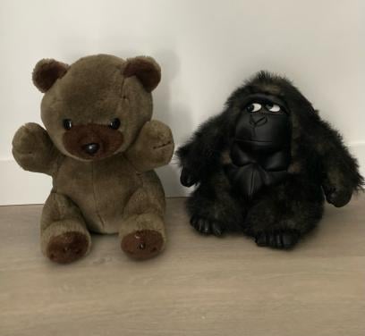 Beer en Aap knuffelbeesten