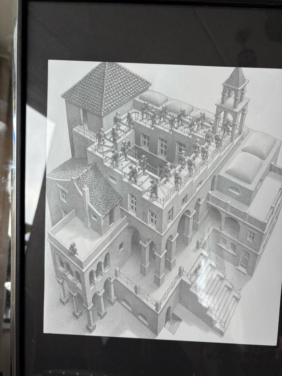 M.C. Escher ,,Klimmen en Dalen,,