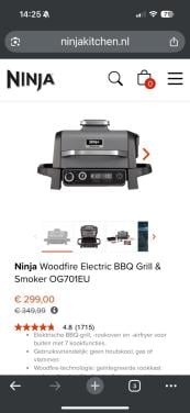 Ninja Woodfire Electric BBQ Grill & Smoker OG701EU