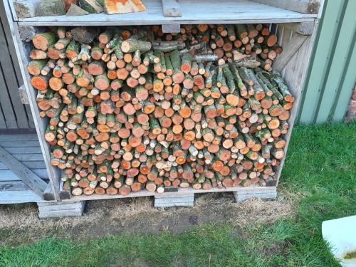 Brandhout diverse soorten - rondhout. VERS GEZAAGD.