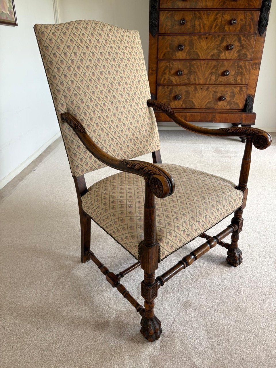 Klassieke rechte fauteuil