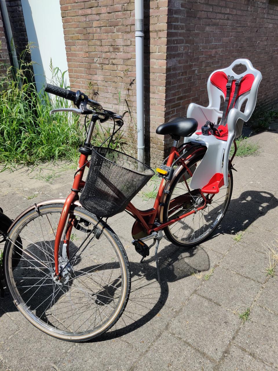 Dames fiets met zitje