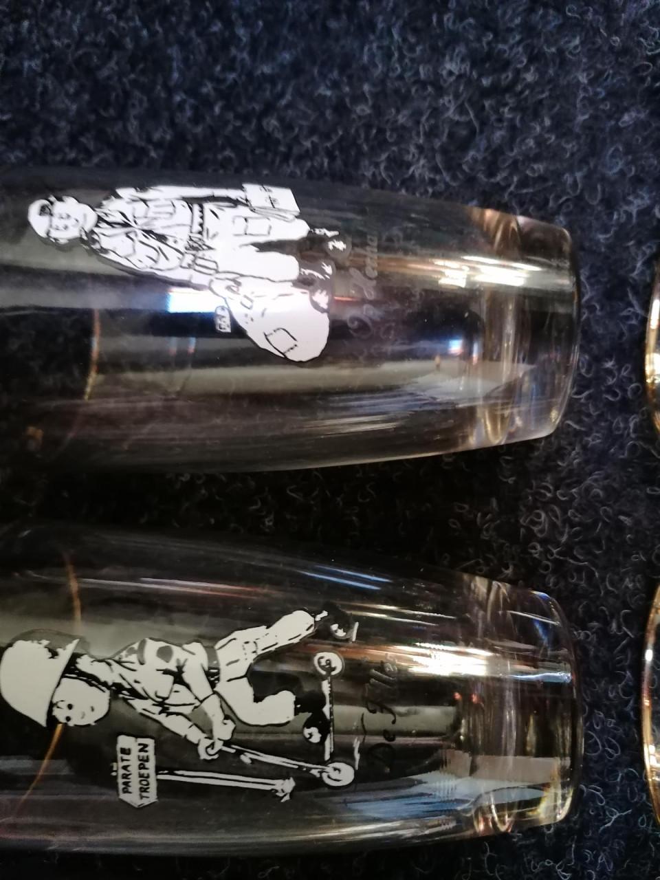 Ouwe stomp glazen 6 stuks uit de jaren 80