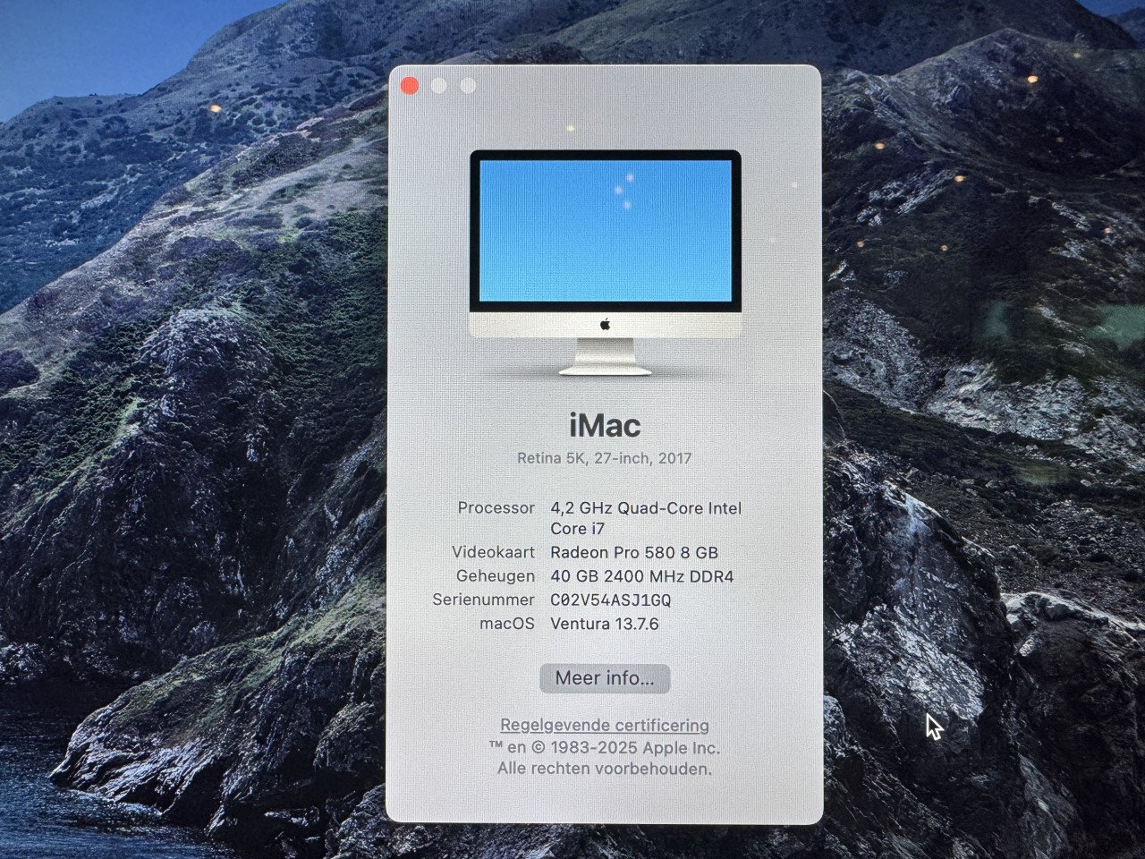 IMac 27 inch Quad-core I7 40 GB werkgeheugen, topstaat