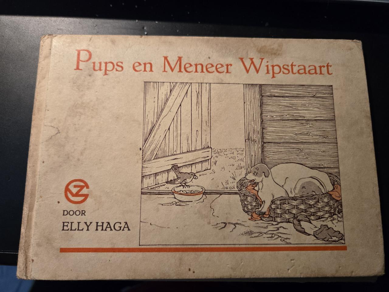 Boek: Pups en meneer Wipstaartl 1941 1e druk