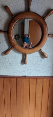 Houten spiegel