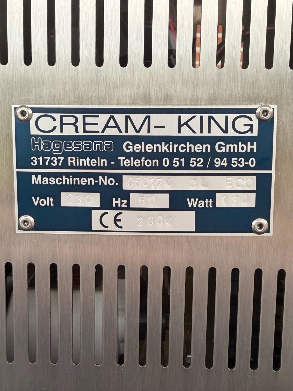 Slagroommachine Cream-King - Professioneel Hagesana