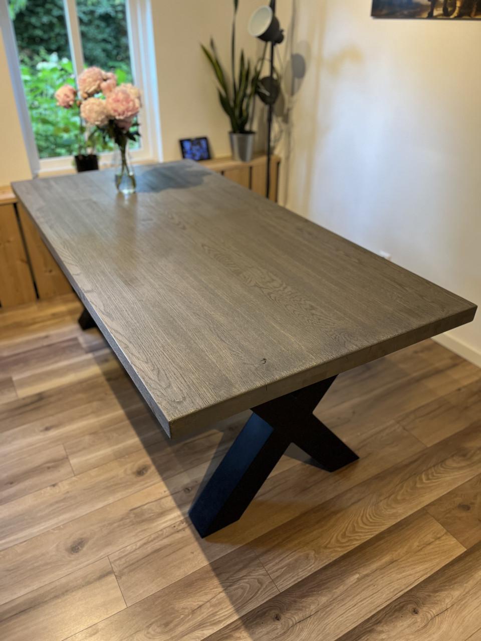 Stoere industriële eettafel + salontafel | Bijna nieuwstaat