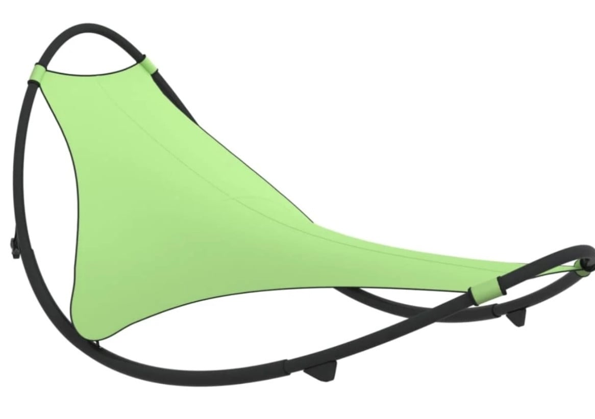 2 x nieuw ligbed / Staal + textileen / Met wieltjes