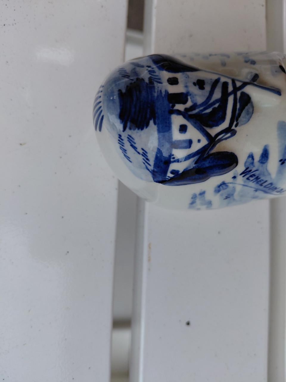 Delfts blauw Wemeldinge bordje en asbak