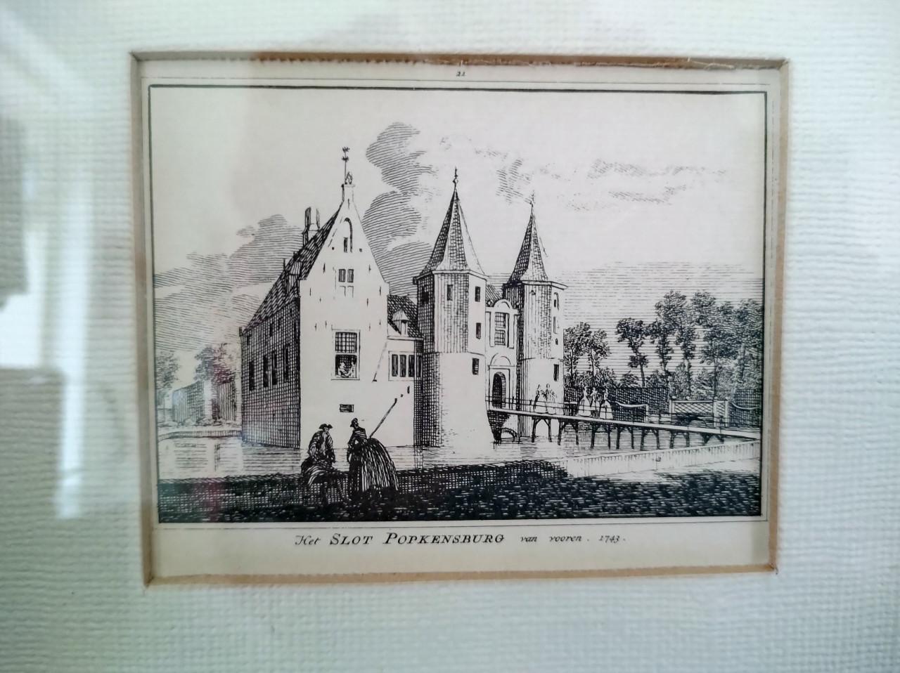 Vier oude pentekeningen van oude Zeeuwse verdwenen kastelen. 1743