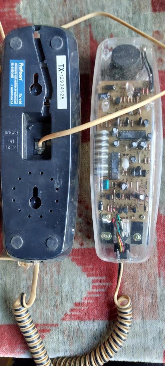 Vintage jaren 90 doorzichtige design telefoon