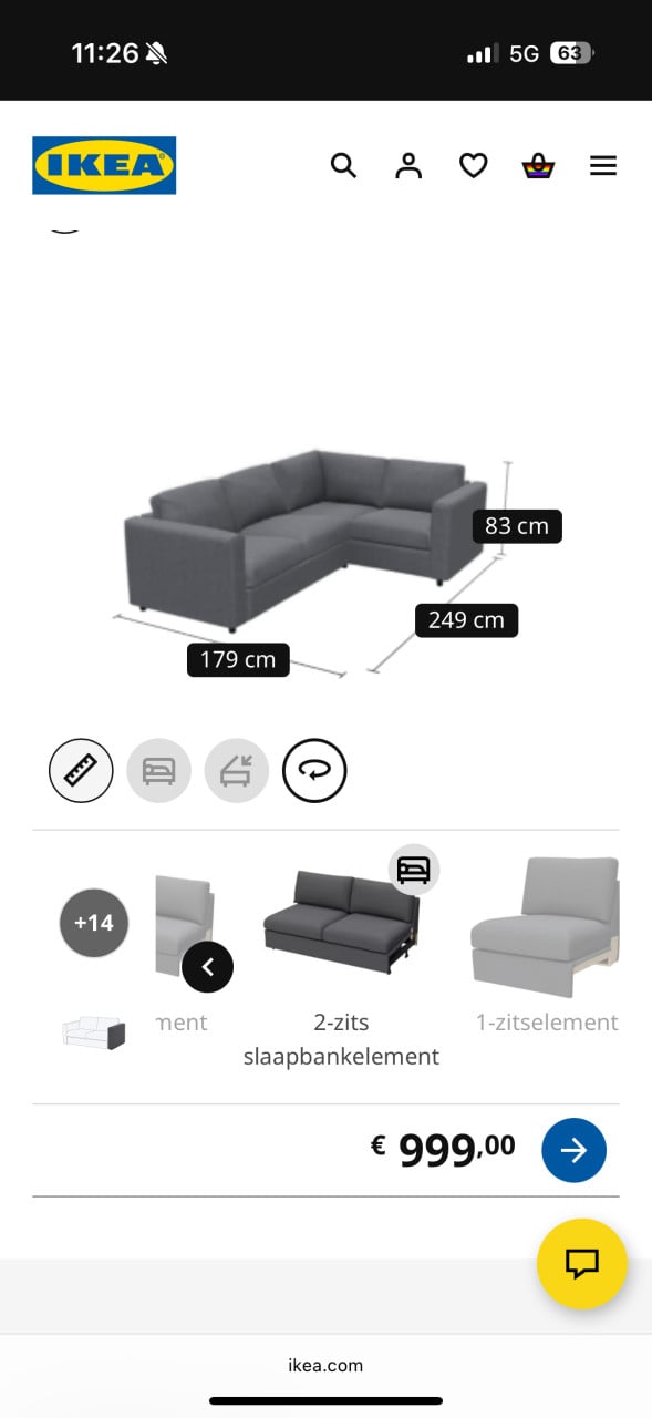 Bank tafel en stoelen