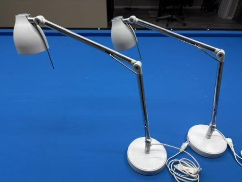 Set verstelbare led bureaulampen wit