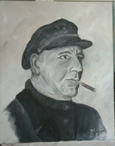 Portret vrolijke gezichten en minder vrolijk  Jac Caljouw schilderijen