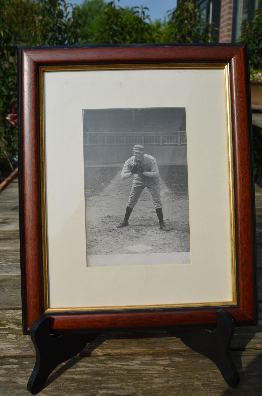 Gekke oude foto van een Honkballer