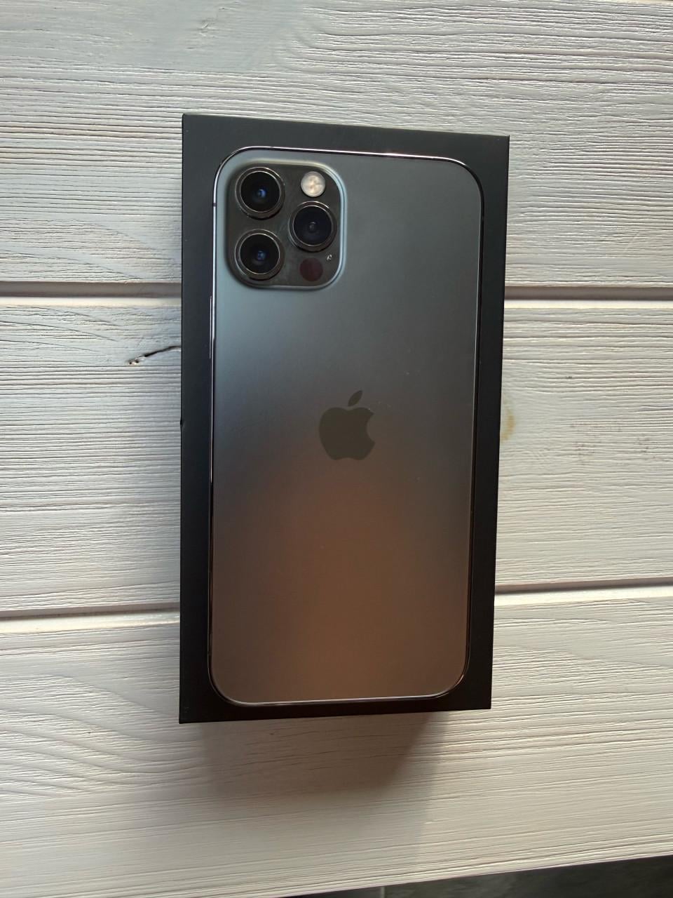 Apple iPhone 12 Pro 128GB Grafiet - Krasvrij scherm + Doos