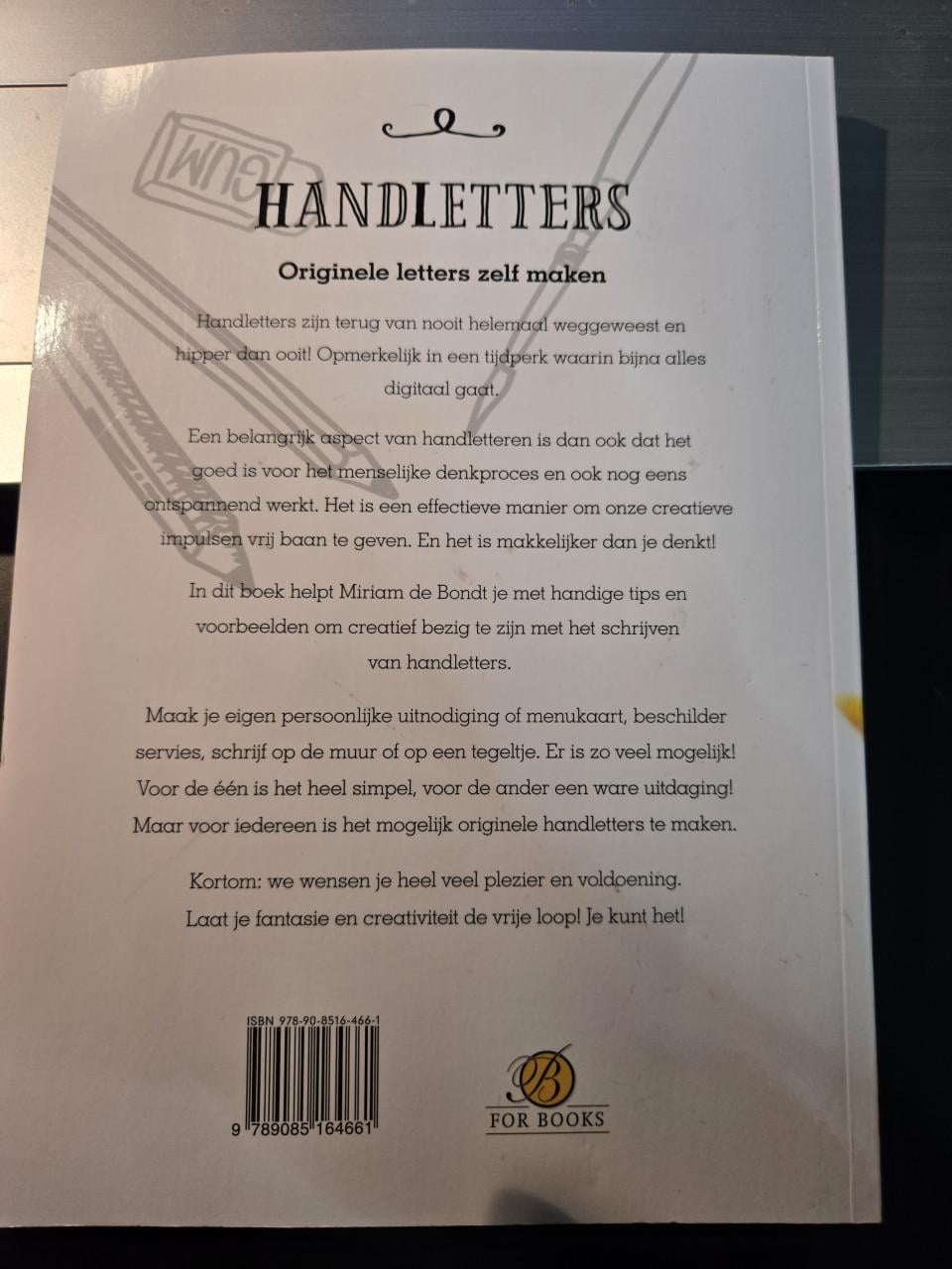 Inspiratieboek Handletters van auteur Miriam de Bondt, 2016