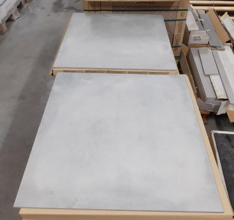 3030-67 Stèènhoeie actie: betonlook tegels, grijs, 61x61, nu per m²