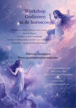 Workshop Godinnen in de horoscoop 20/09 Nieuwdorp